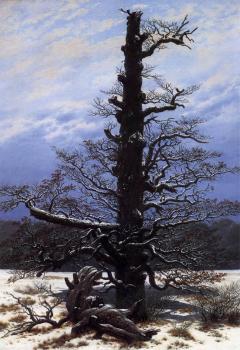 Caspar David Friedrich : The Oaktree In The Snow